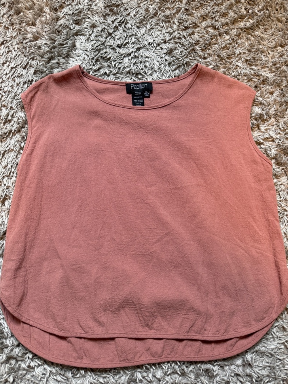 Papillon Blanc Women's Dusty Rose Sleeveless Crop Top